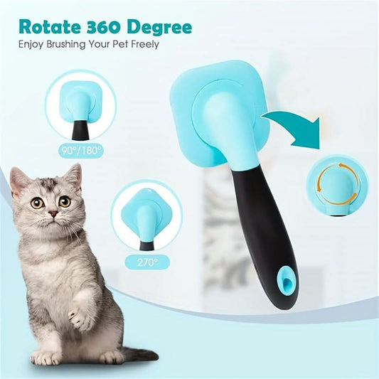 2-Piece Rotating Pin Pet Grooming Comb