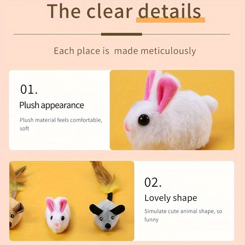 Rechargeable Plush Electric Cat Mouse Toy – Interactive Whisker Teaser