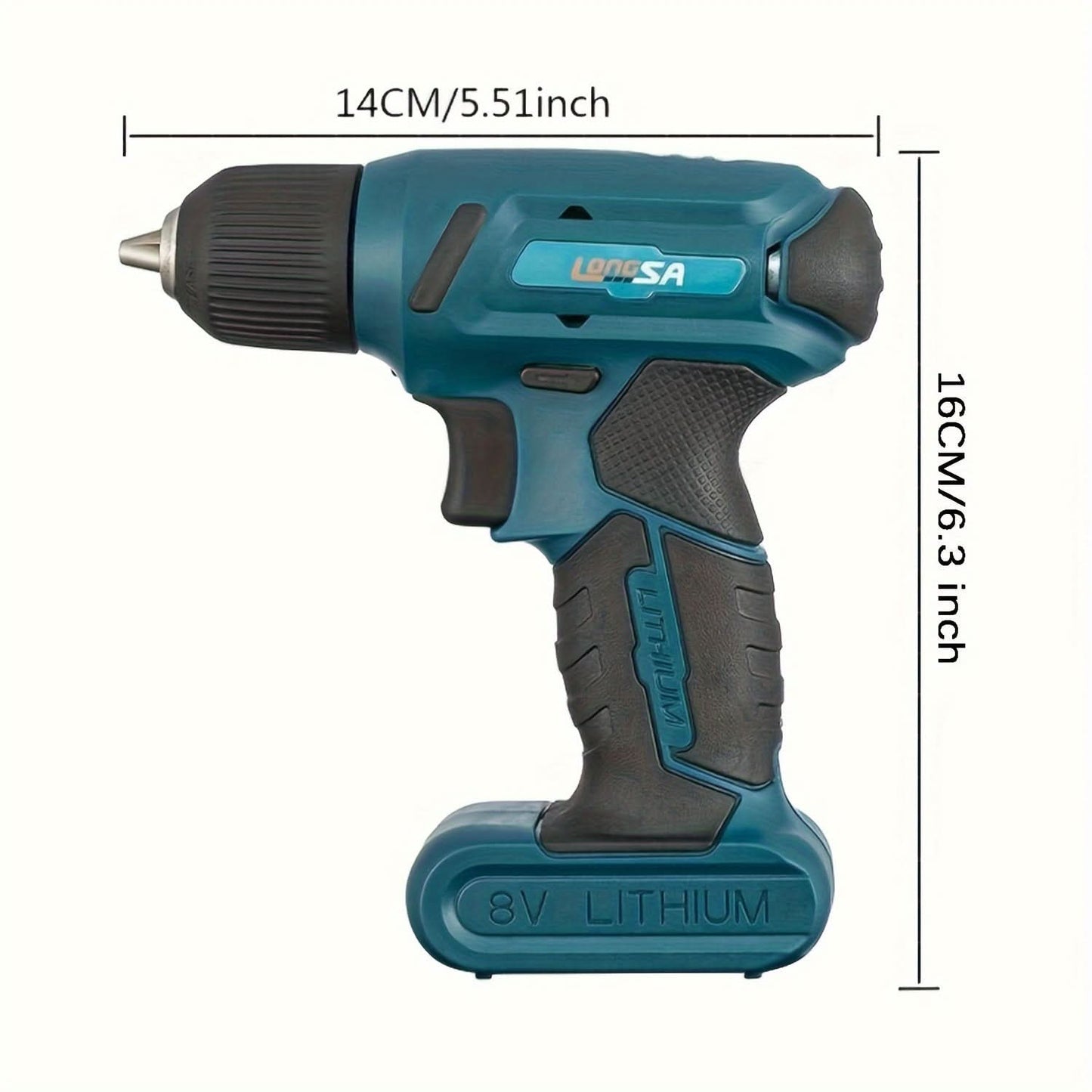8V Li-Ion Cordless Drill Kit with LED