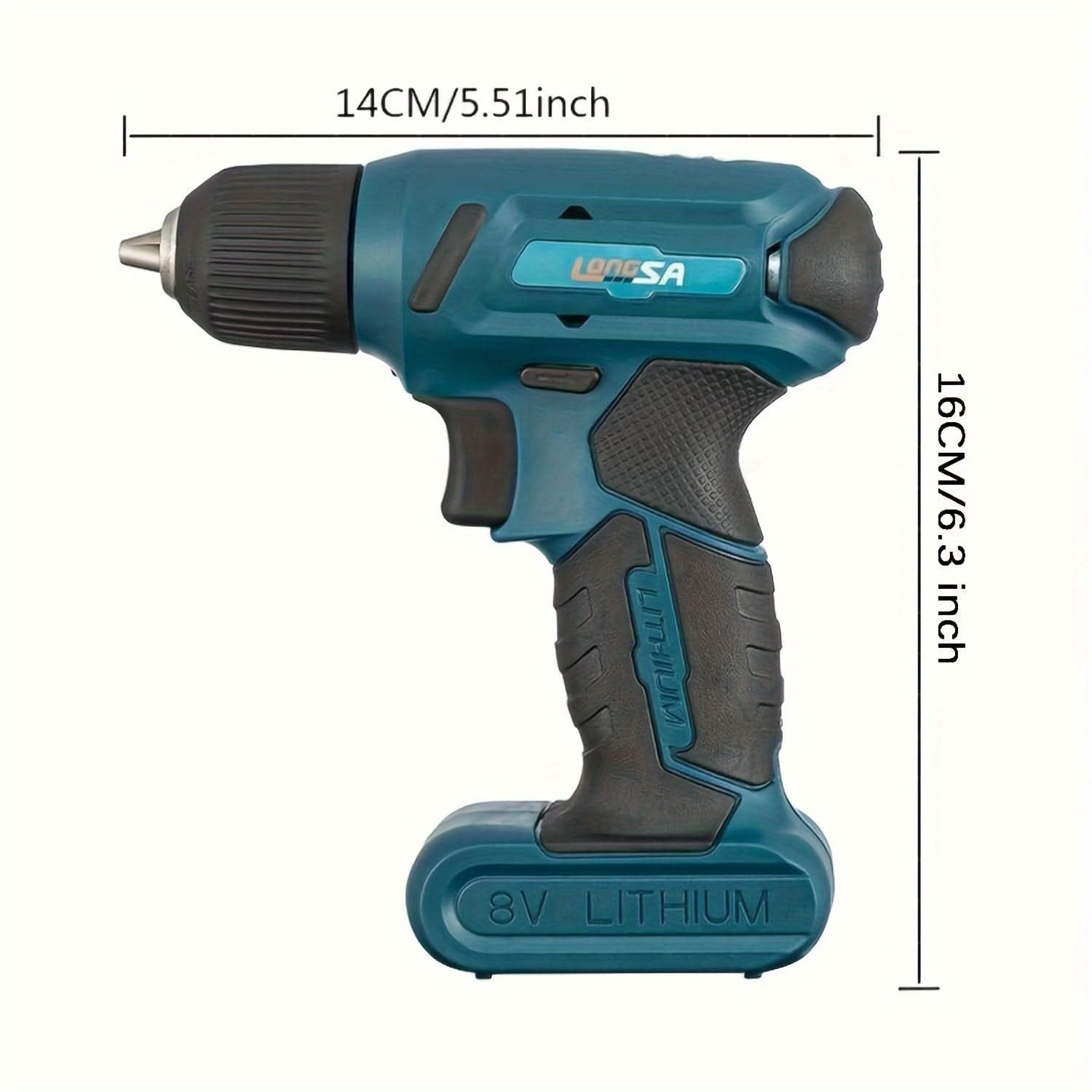 8V Li-Ion Cordless Drill Kit with LED