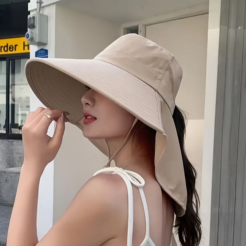 Women’s Sun Protection Bucket Hat with Ponytail Hole