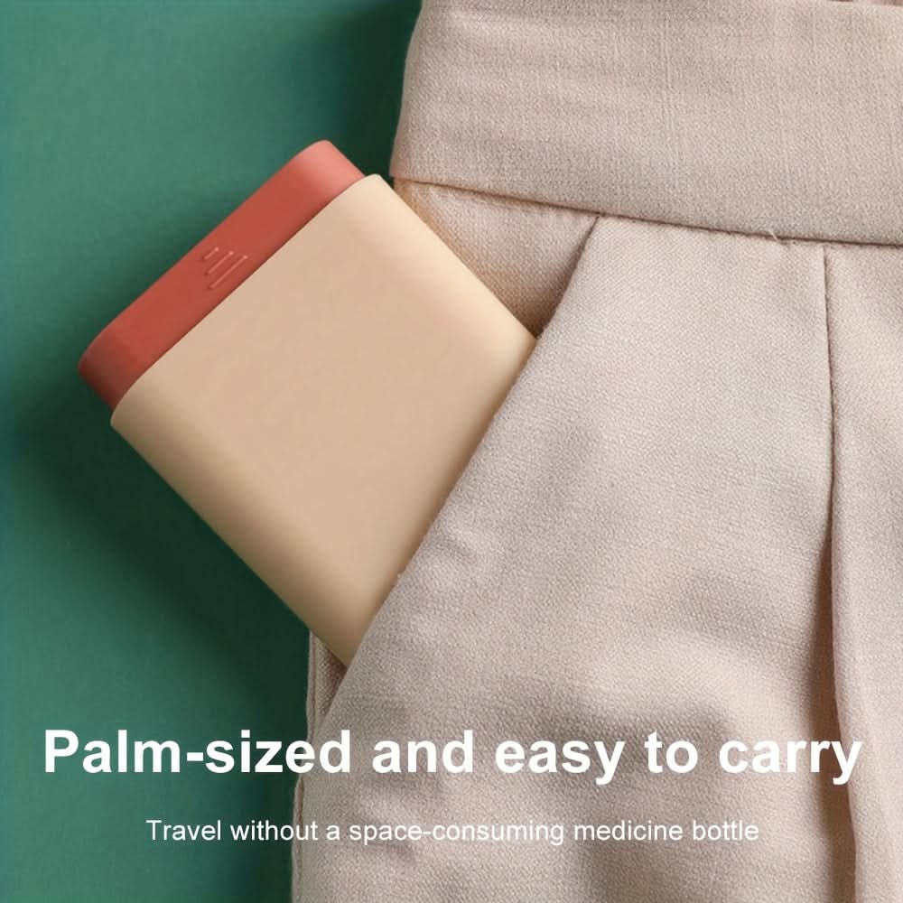 4-Pack Travel Pill Organizer – Portable 6-Grid Pill Box