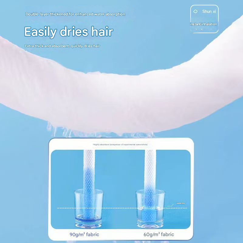 Disposable Quick-Dry Hair Towel Wrap – Super Absorbent Thickened Shower Cap for Fast Hair Care