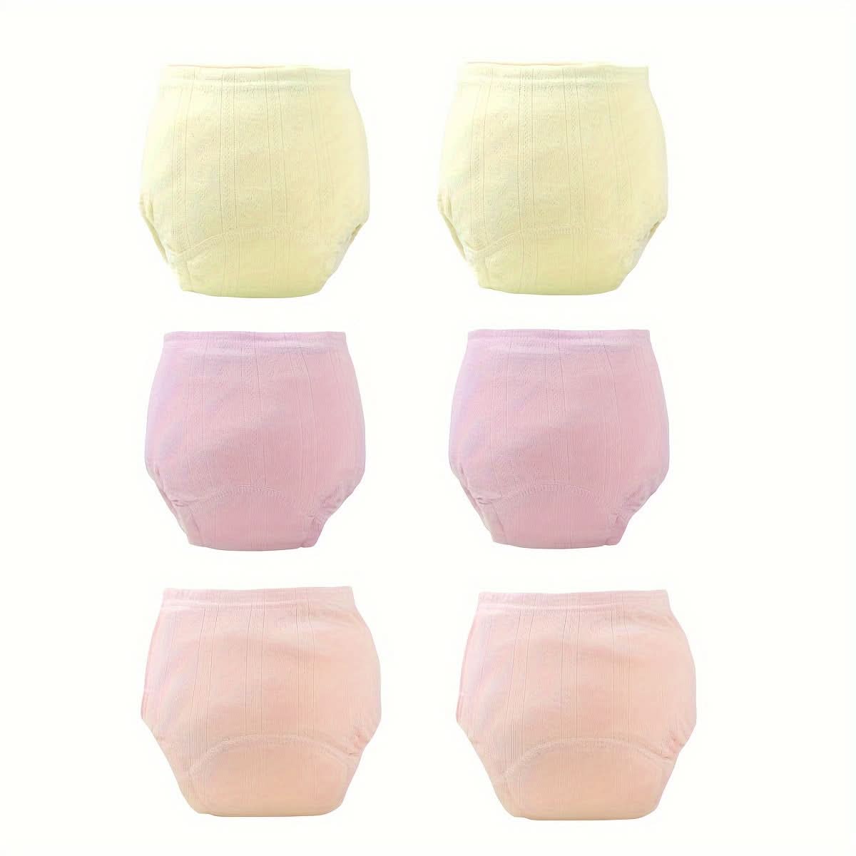 6-Pack Cotton Baby Training Pants, Washable Inserts