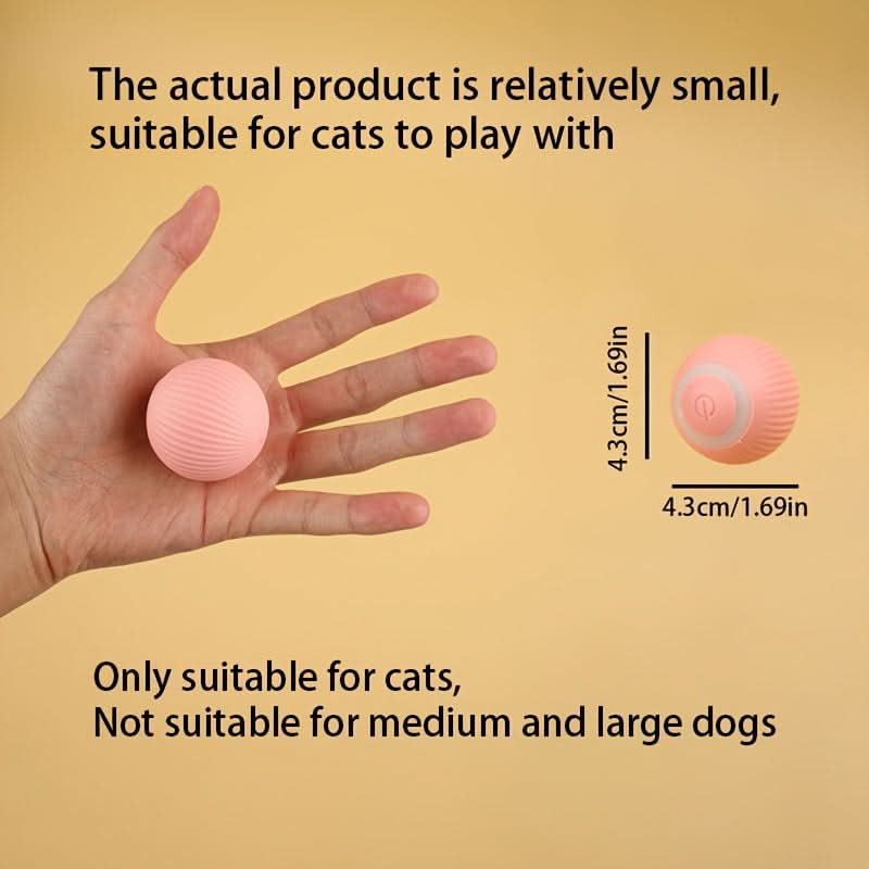 Smart Rolling Cat Toy – USB Rechargeable Electric Teasing Ball for All Breeds