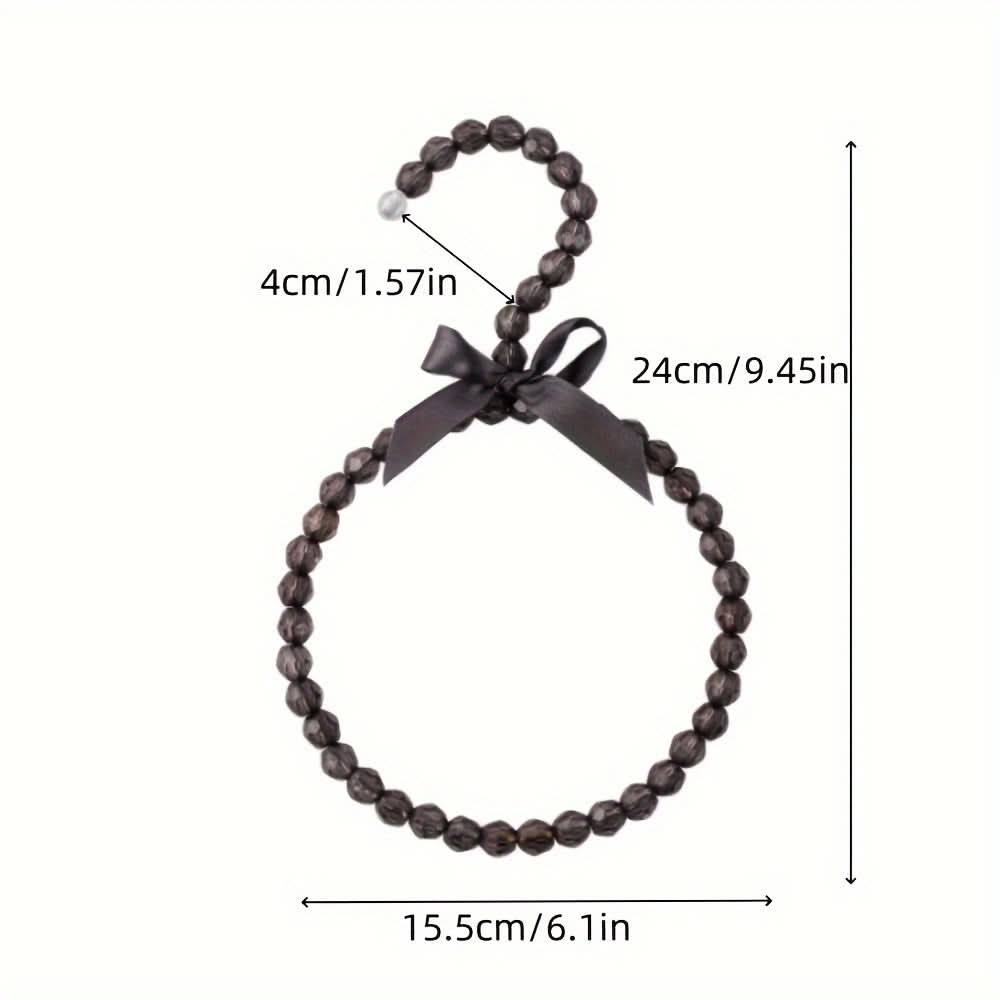 2-Pack Decorative Scarf Ties with Diamond Bead & Bow Accents