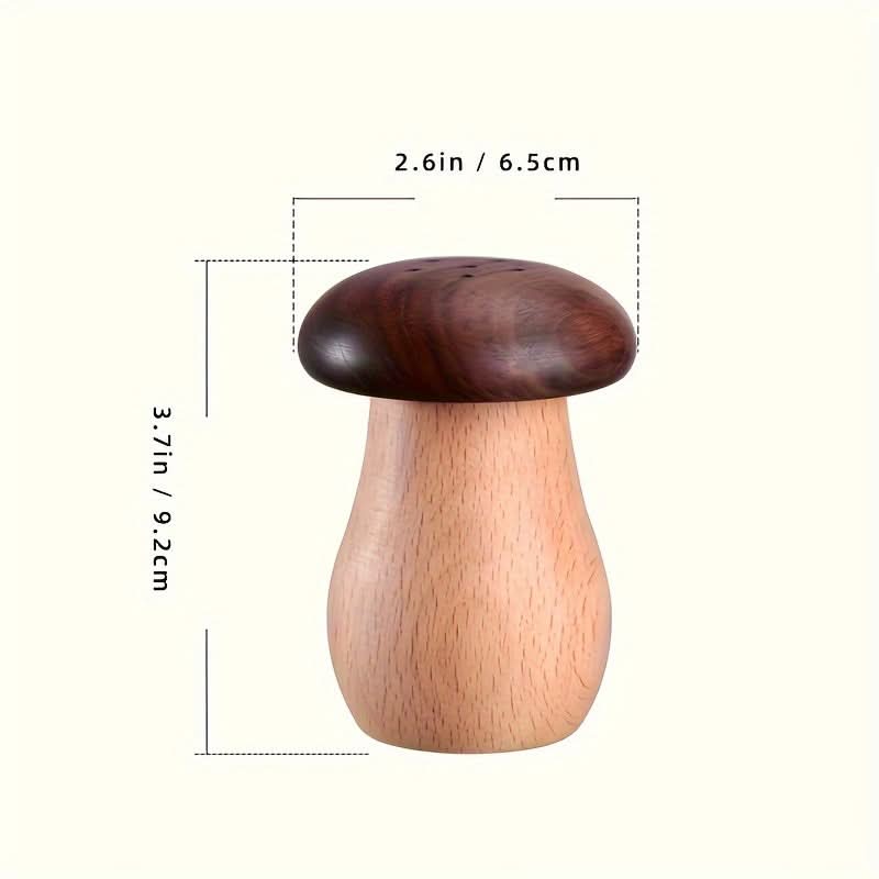Mushroom-Shaped Walnut Toothpick Holder, Decorative Kitchen Essential