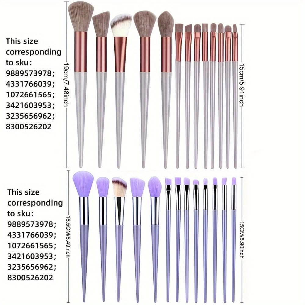 13 Pcs Soft Makeup Brushes For Foundation Blending, Eye Shadow Application