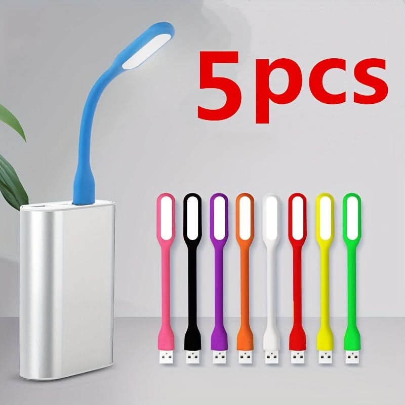 5-Pack USB LED Desk Lights for Portable Use