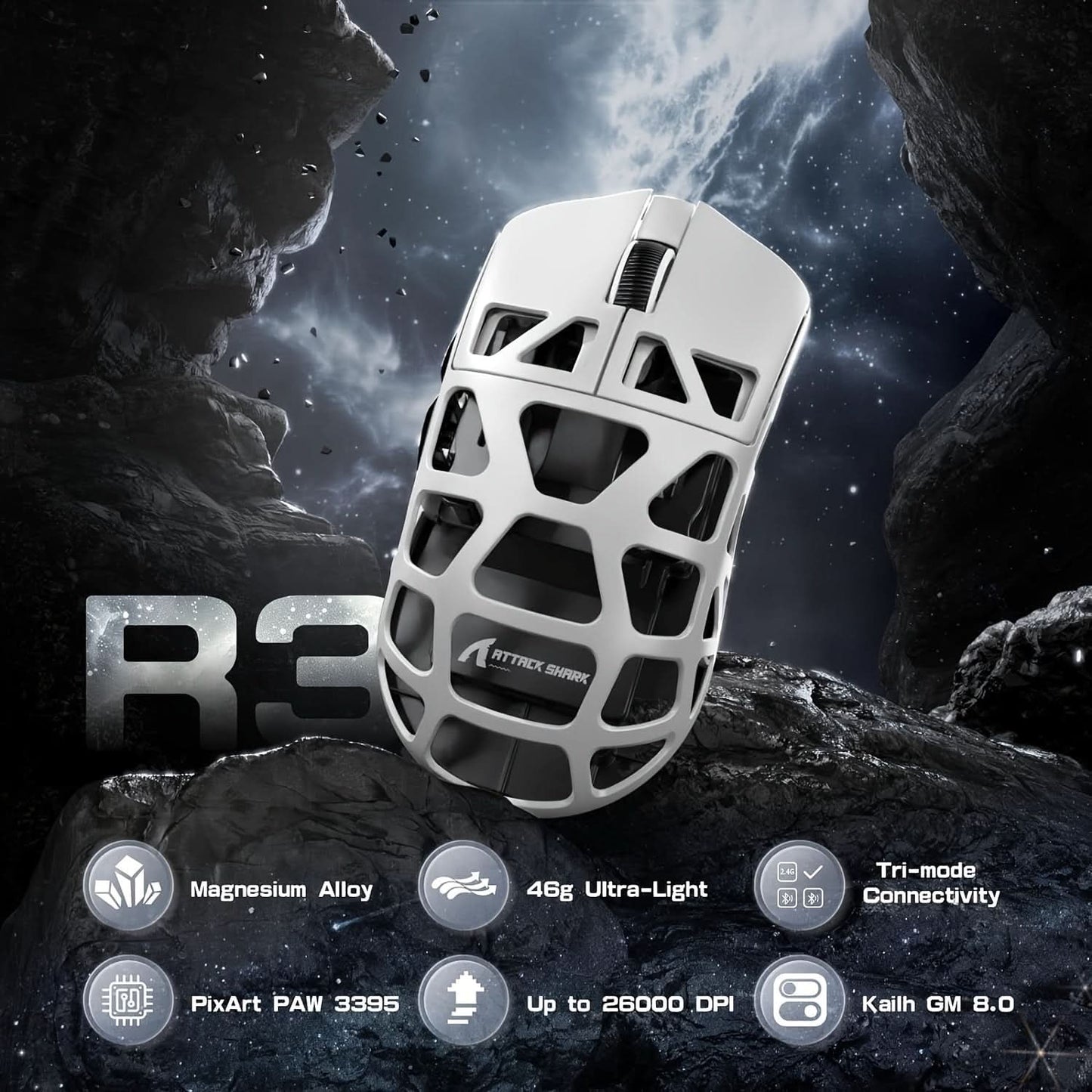 Superlight Wireless Gaming Mouse – Magnesium Alloy