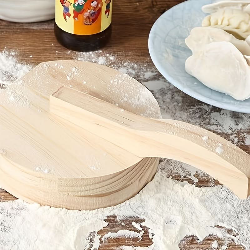 Eco-Friendly Wooden Dumpling Press - Handmade Tool