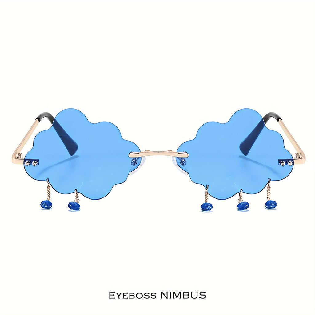 Frameless Cloud & Raindrop Sunglasses - Y2K Style, Novelty Fashion Glasses