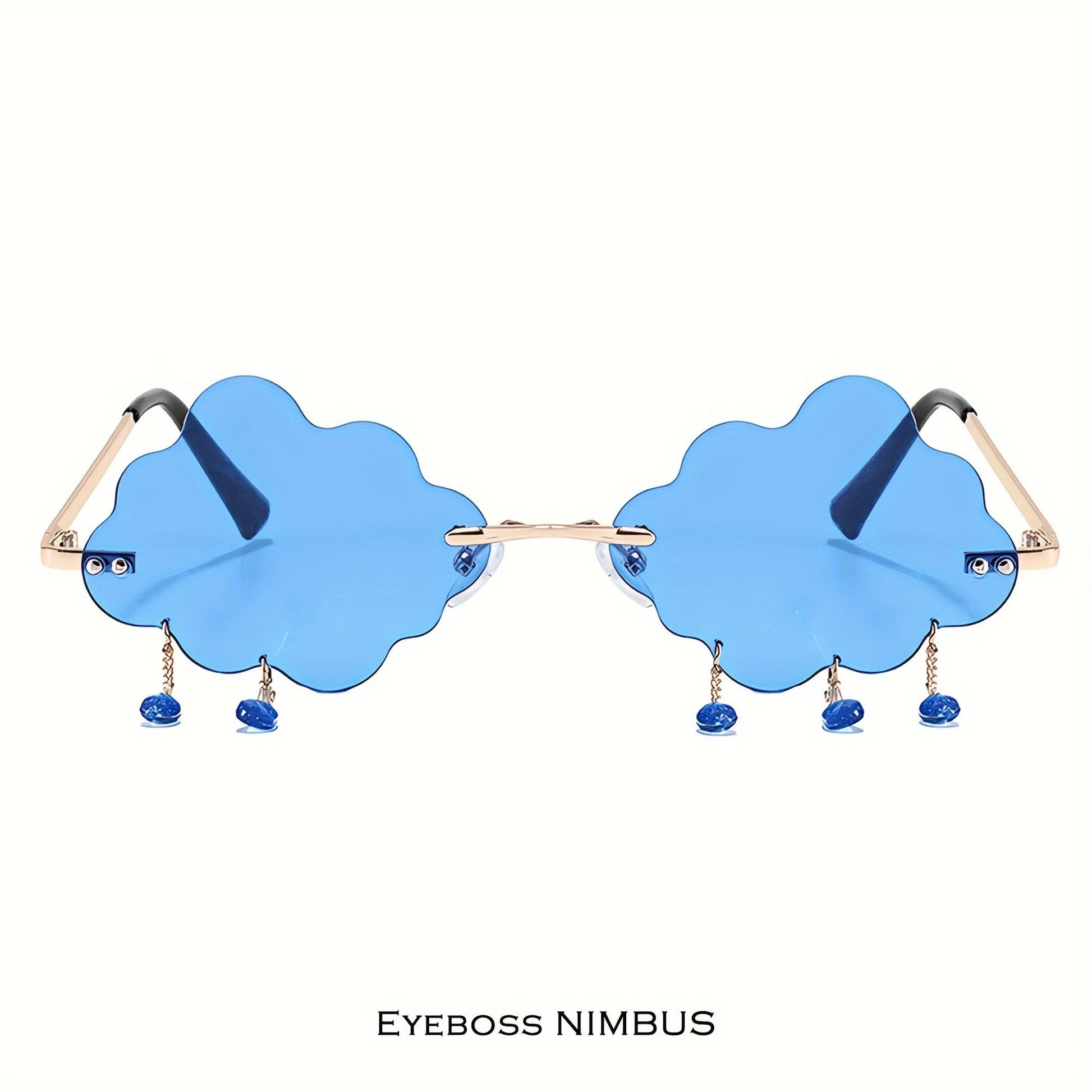 Frameless Cloud & Raindrop Sunglasses - Y2K Style, Novelty Fashion Glasses