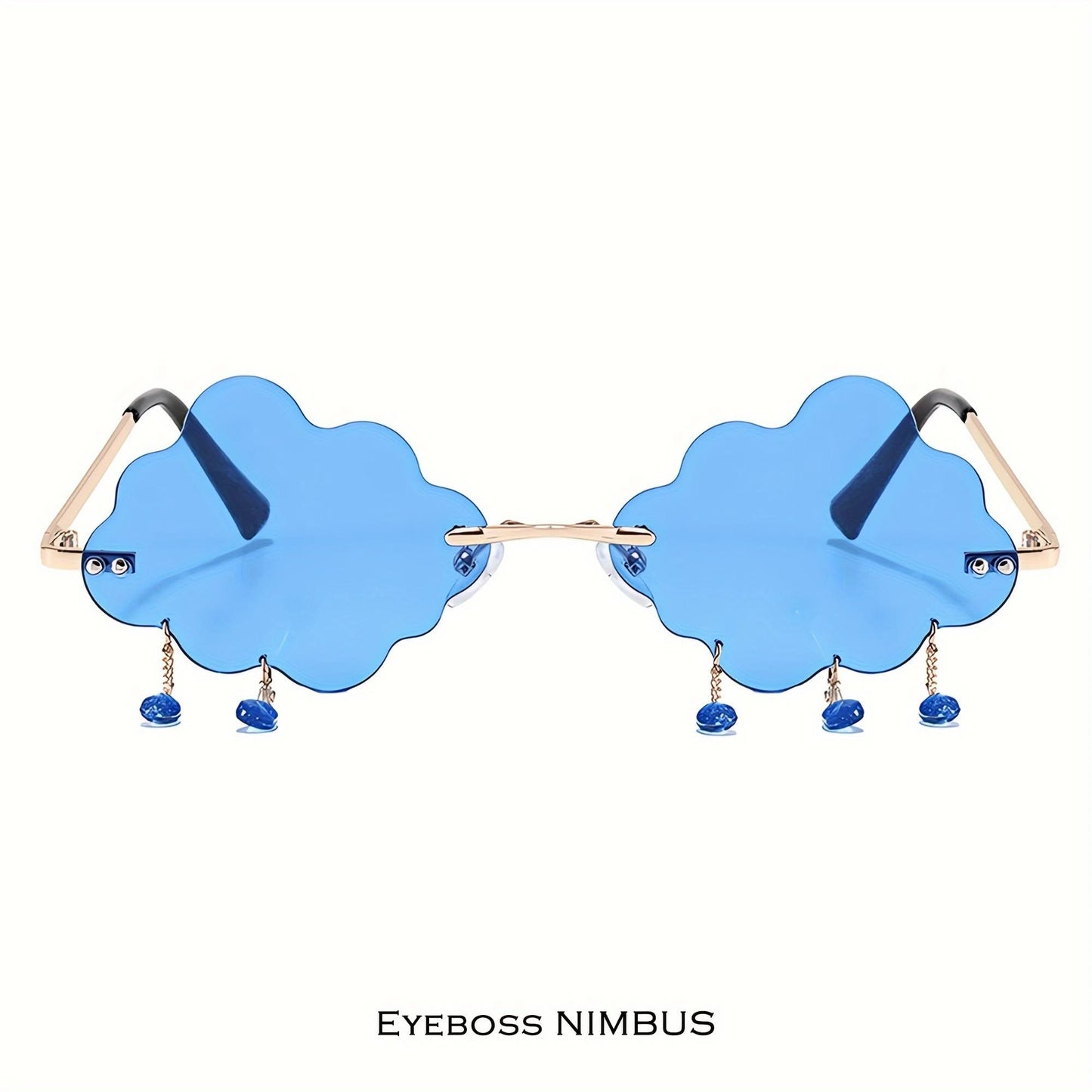 Frameless Cloud & Raindrop Sunglasses - Y2K Style, Novelty Fashion Glasses