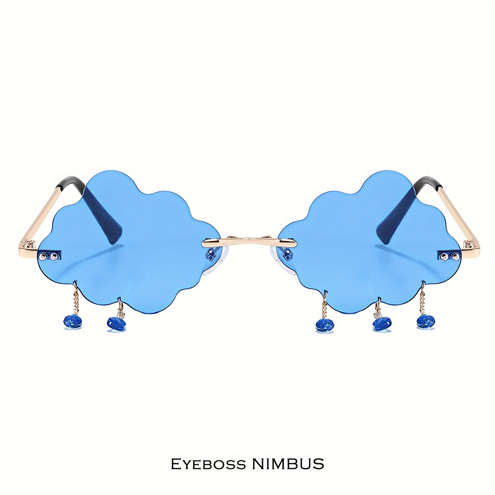 Frameless Cloud & Raindrop Sunglasses - Y2K Style, Novelty Fashion Glasses