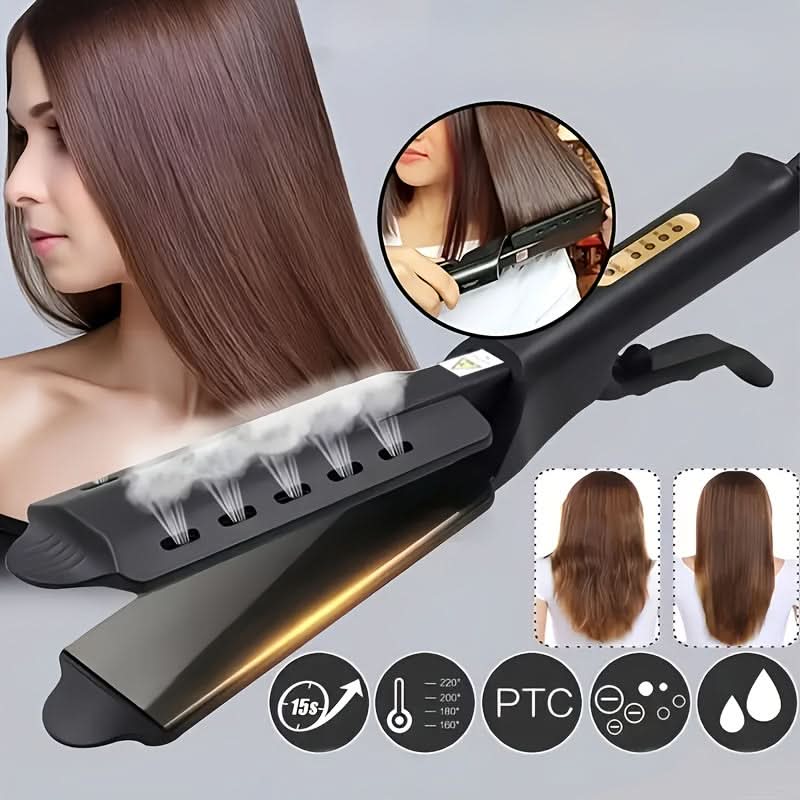 4-Speed Hair Straightener & Curler – Dual Purpose Flat Iron