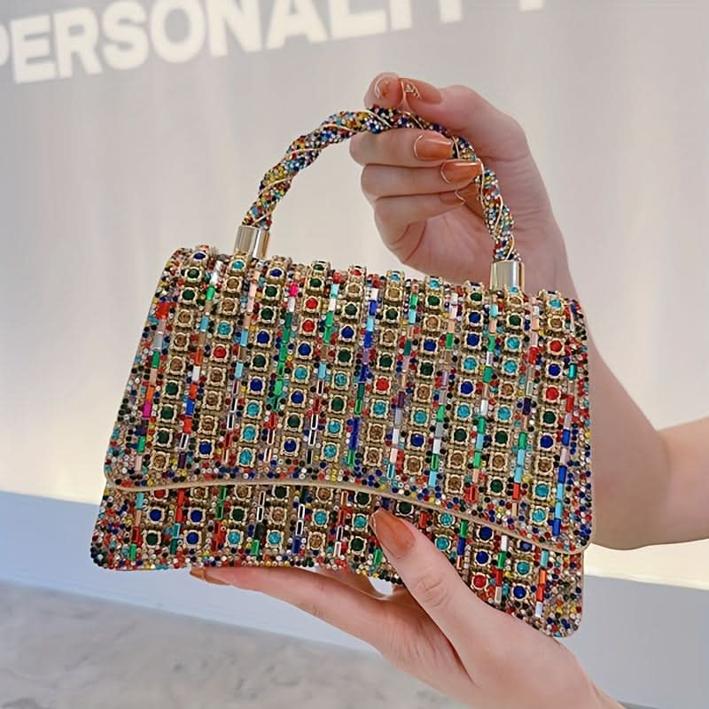 Multicolor PU Crossbody Clutch for Women