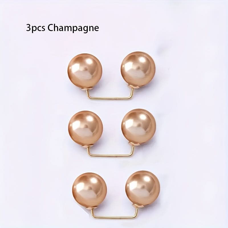 Elegant Pearl-Backed Clothespins in White - Chic Sewing Accessory