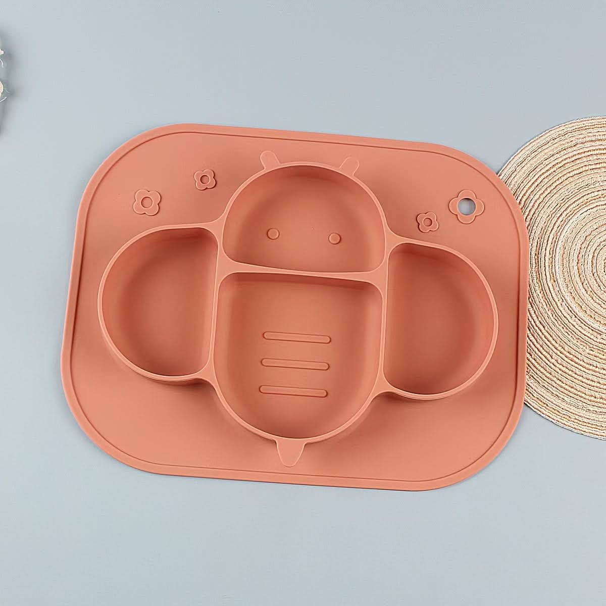 Food-Grade Bee Silicone Kids Dinner Plate