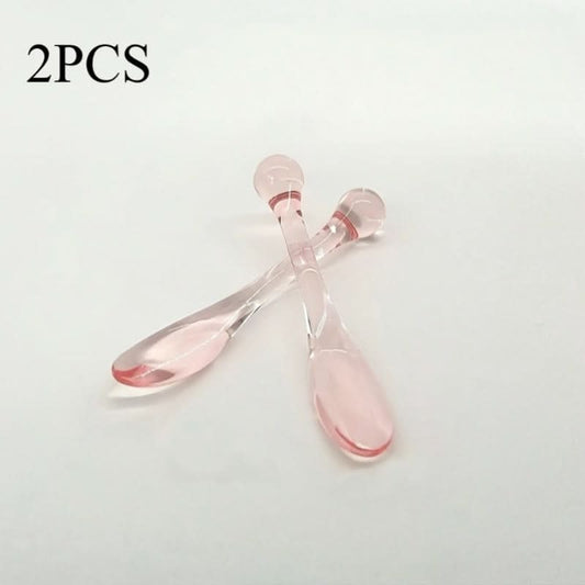 2pcs Cosmetics Scraper & Stirring Spoon Set