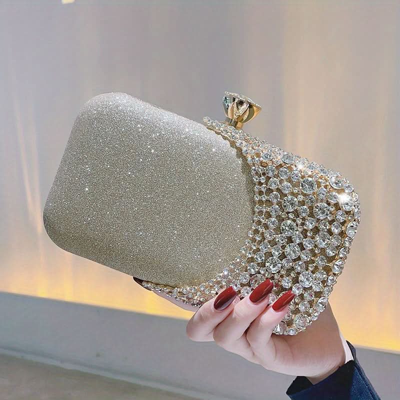 Glamorous Rhinestone Evening Clutch, Sparkling Party Bag