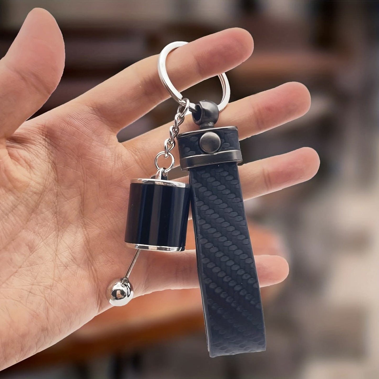 Mini Gear Shifter Keychain – Alloy Gearbox Key Ring for Car Enthusiasts