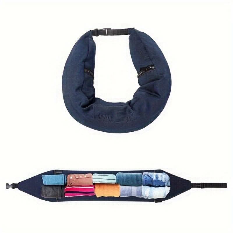 Versatile Neck Pillow – Fill with Clothes, 3-in-1 Travel Essential