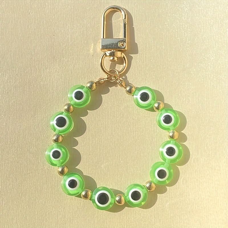 Beaded Evil Eye Phone Lanyard Wristlet Charm