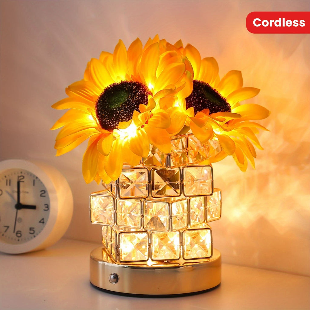 Sunflower Touch Lamp – Rechargeable Cordless LED Table Light