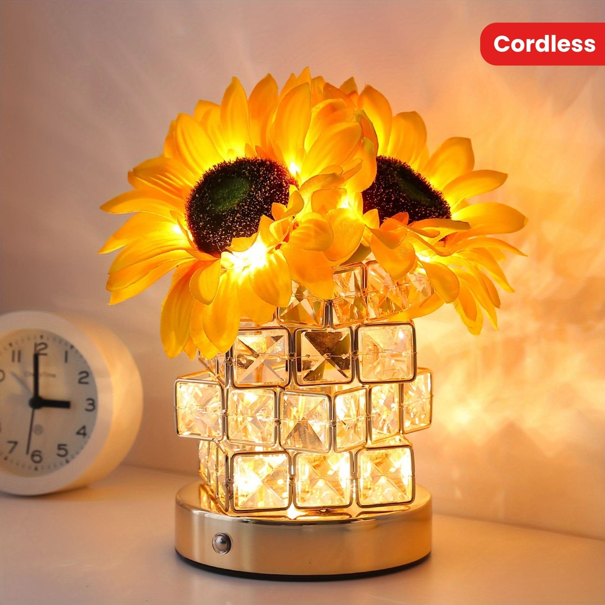 Sunflower Touch Lamp – Rechargeable Cordless LED Table Light