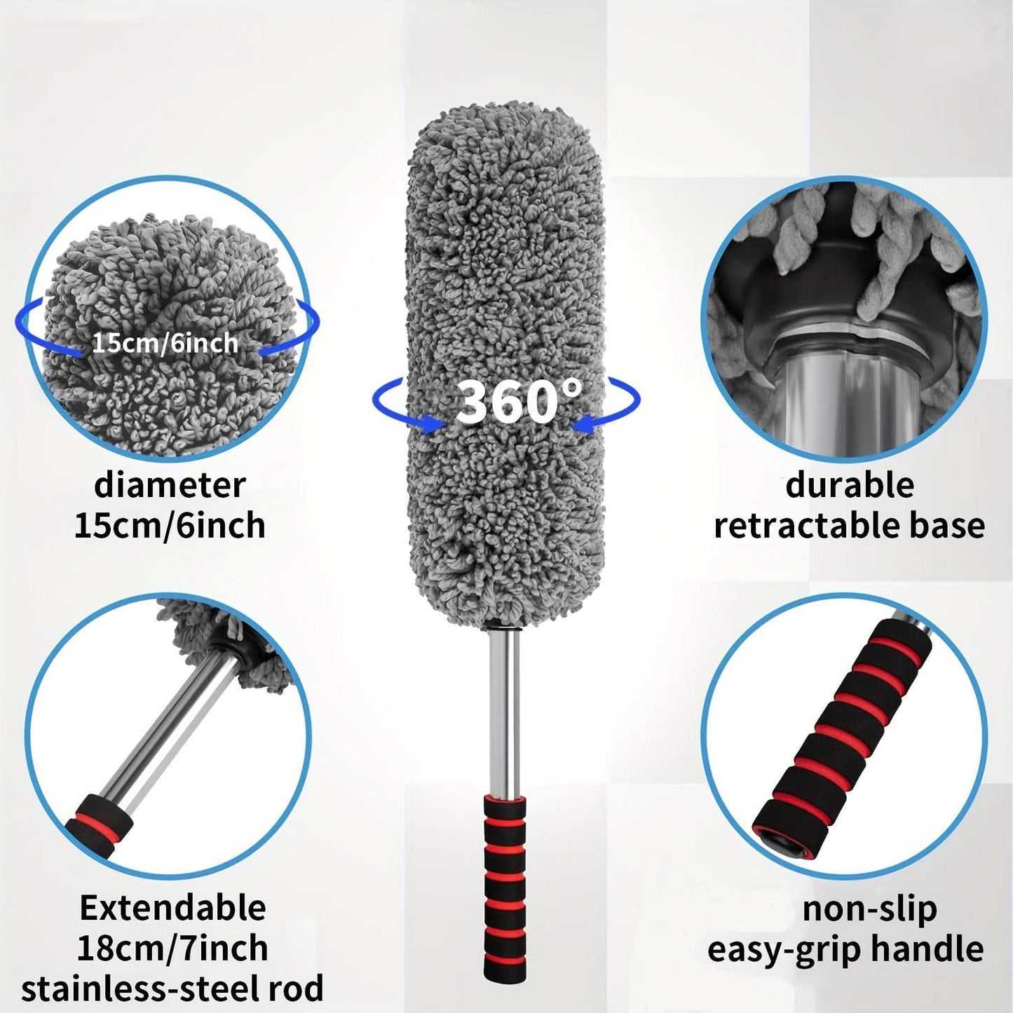 Multi-Functional Microfiber Car Cleaning Brush