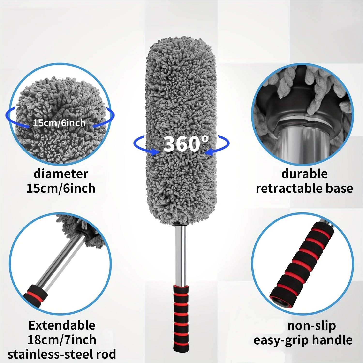 Multi-Functional Microfiber Car Cleaning Brush