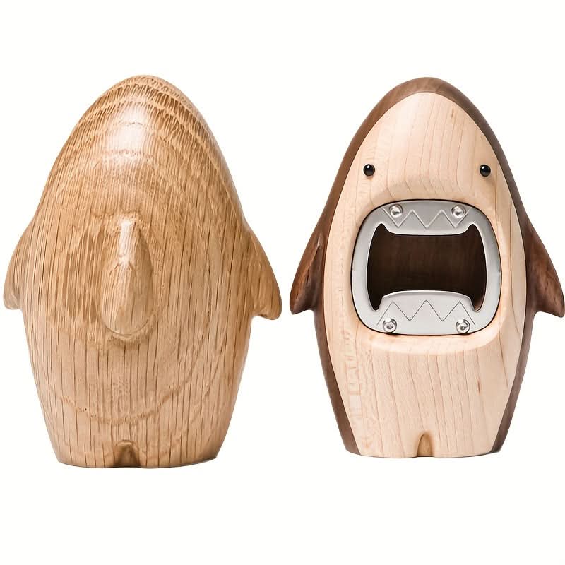 Wooden Shark Bottle Opener, Unique Bar Accessory