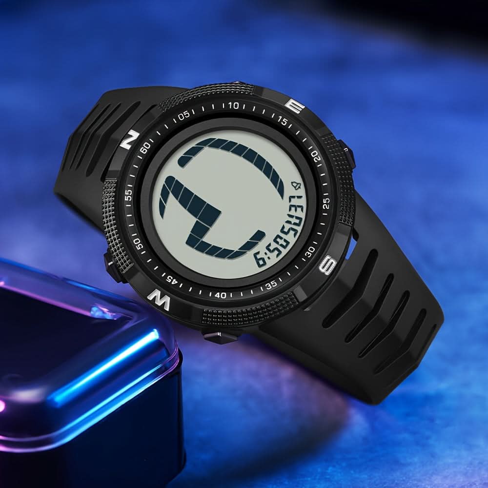 Men’s Digital Sports Watch – 5ATM Water-Resistant, Multifunctional Luminous Display