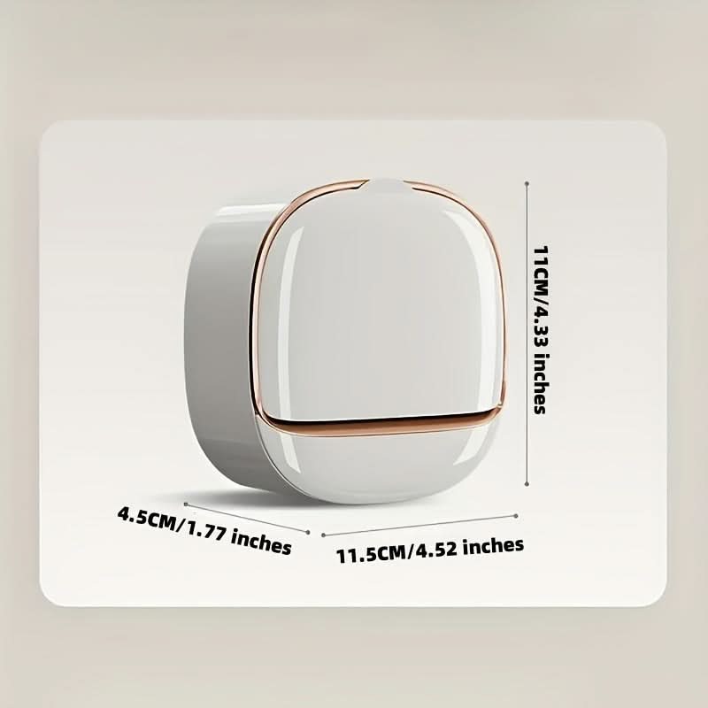 Wall-Mounted Soap Dish with Lid, No-Drill