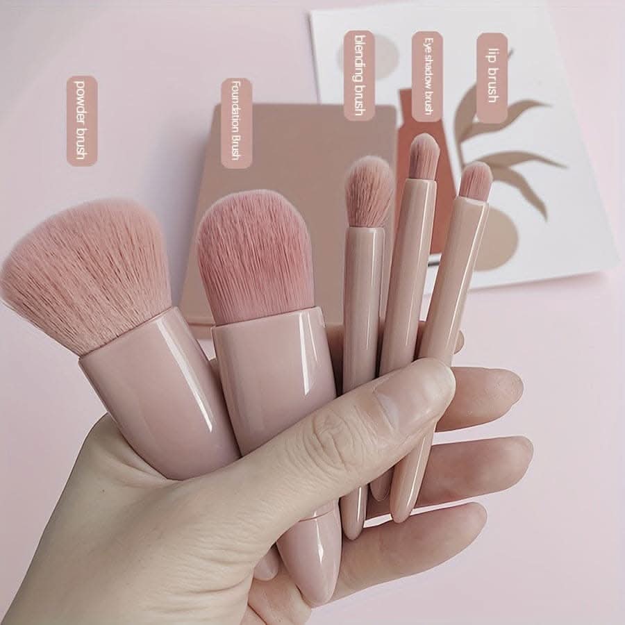 5-pack mini travel portable box with mirror and makeup brushes