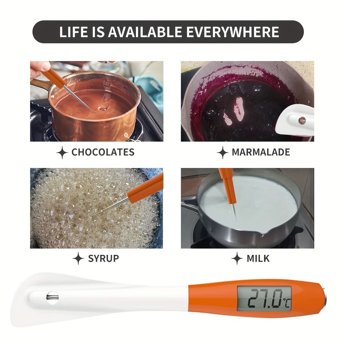 Digital Candy Thermometer Spatula – -50°C to 300°C Range