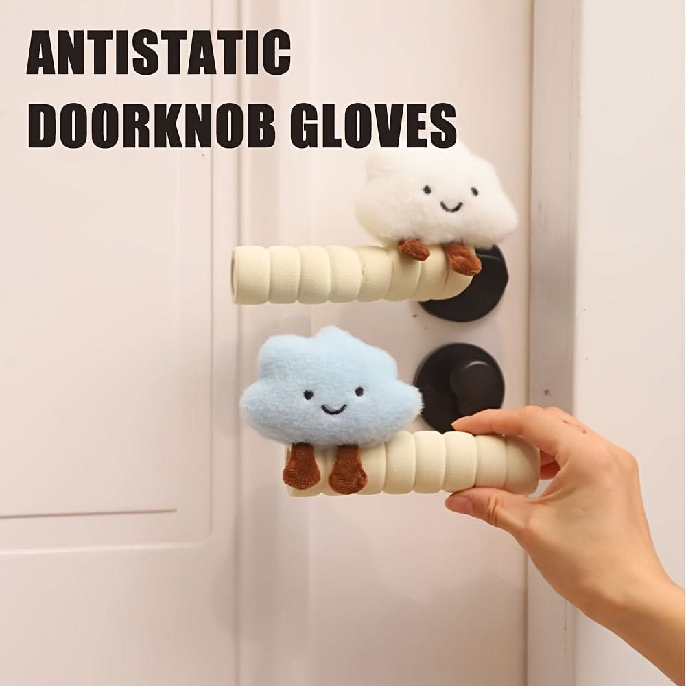 Anti-Static Cloud Door Handle Gloves – Cute Bedroom Door Protection Cover