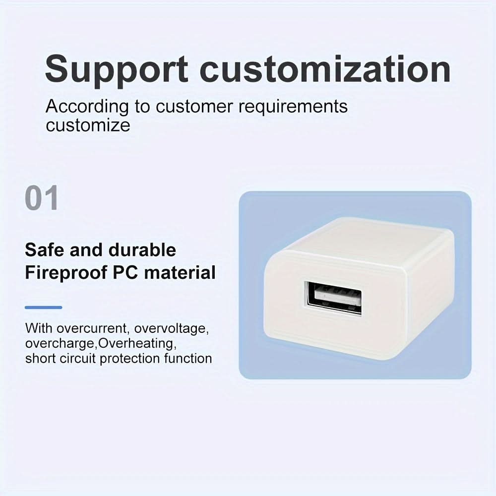 High-Speed USB Wall Charger for iPhone/Samsung