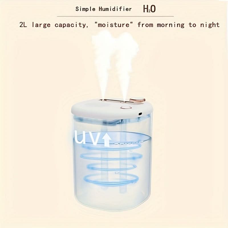 NEWDERY USB Dual-Spray Humidifier Nightlight