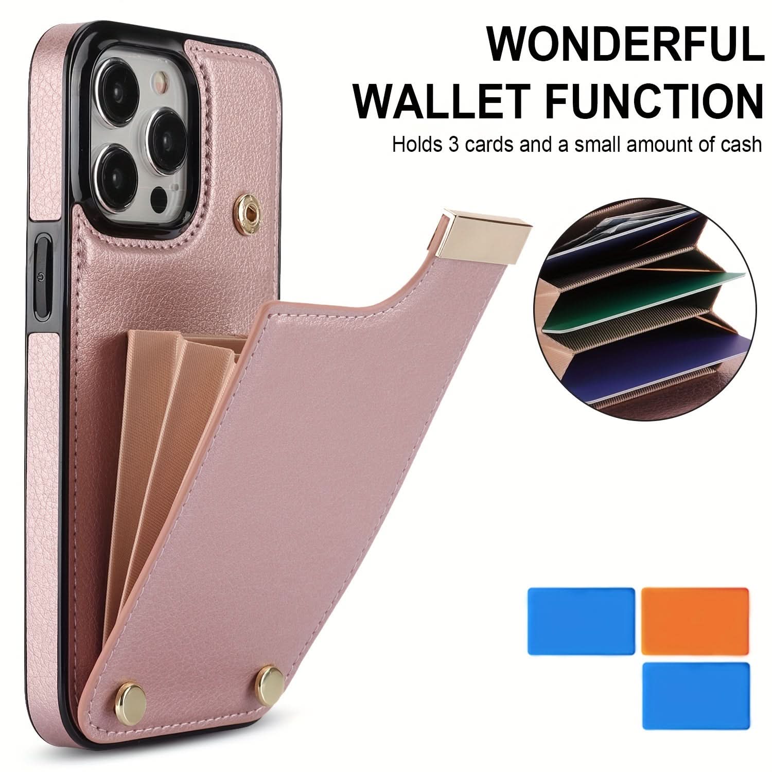 Retro Faux Leather iPhone Case with Card Slot