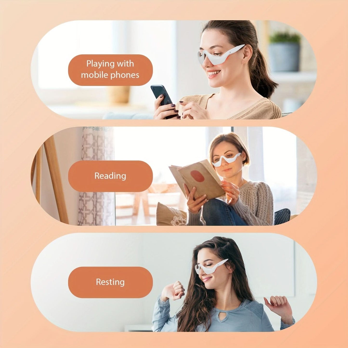 USB Rechargeable 3D Eye Massager for Relaxation