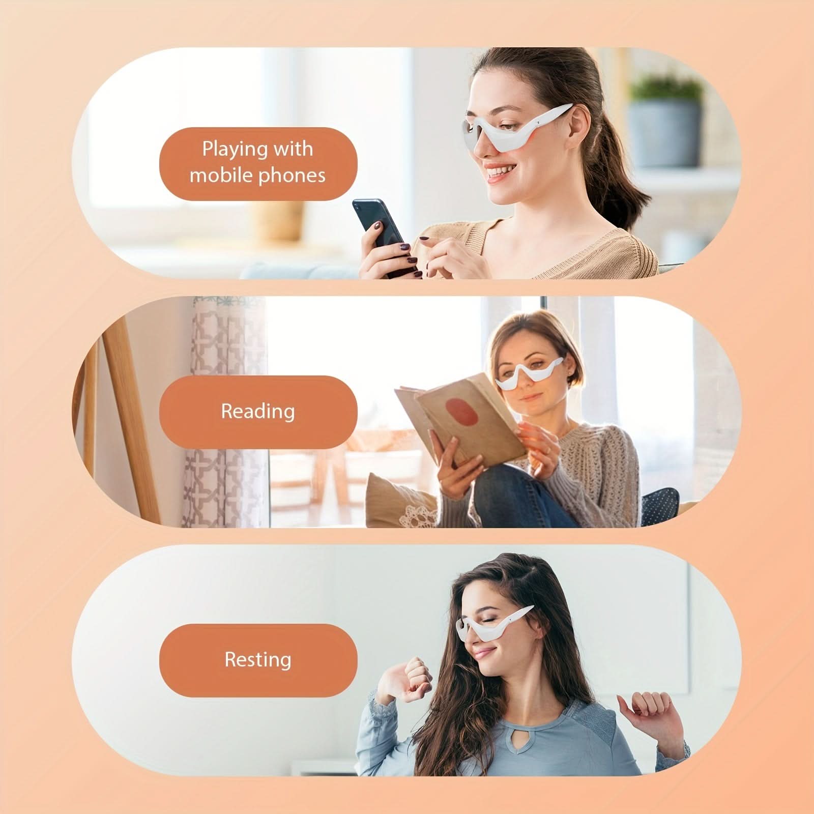 USB Rechargeable 3D Eye Massager for Relaxation