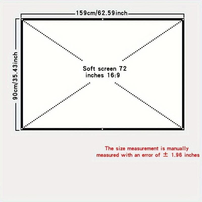 Portable 72/84/100 Inch HD Projection Screen