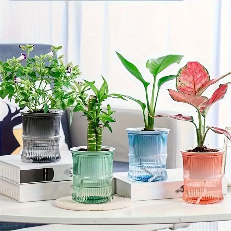 Self-Watering Bamboo Flower Pot