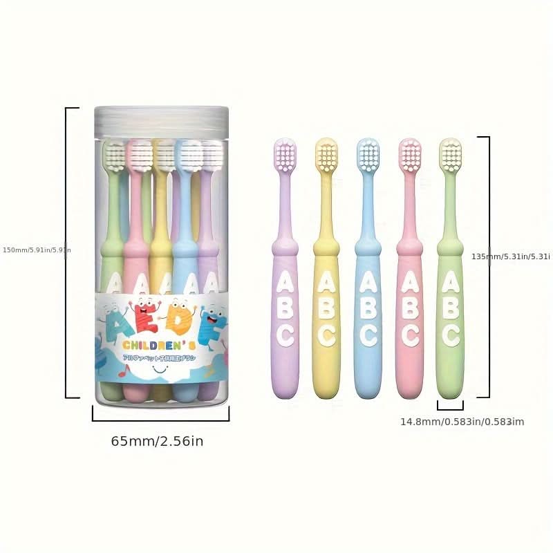 10-Pack Cartoon Kids' Soft Bristle Toothbrushes – Gentle Gum Care