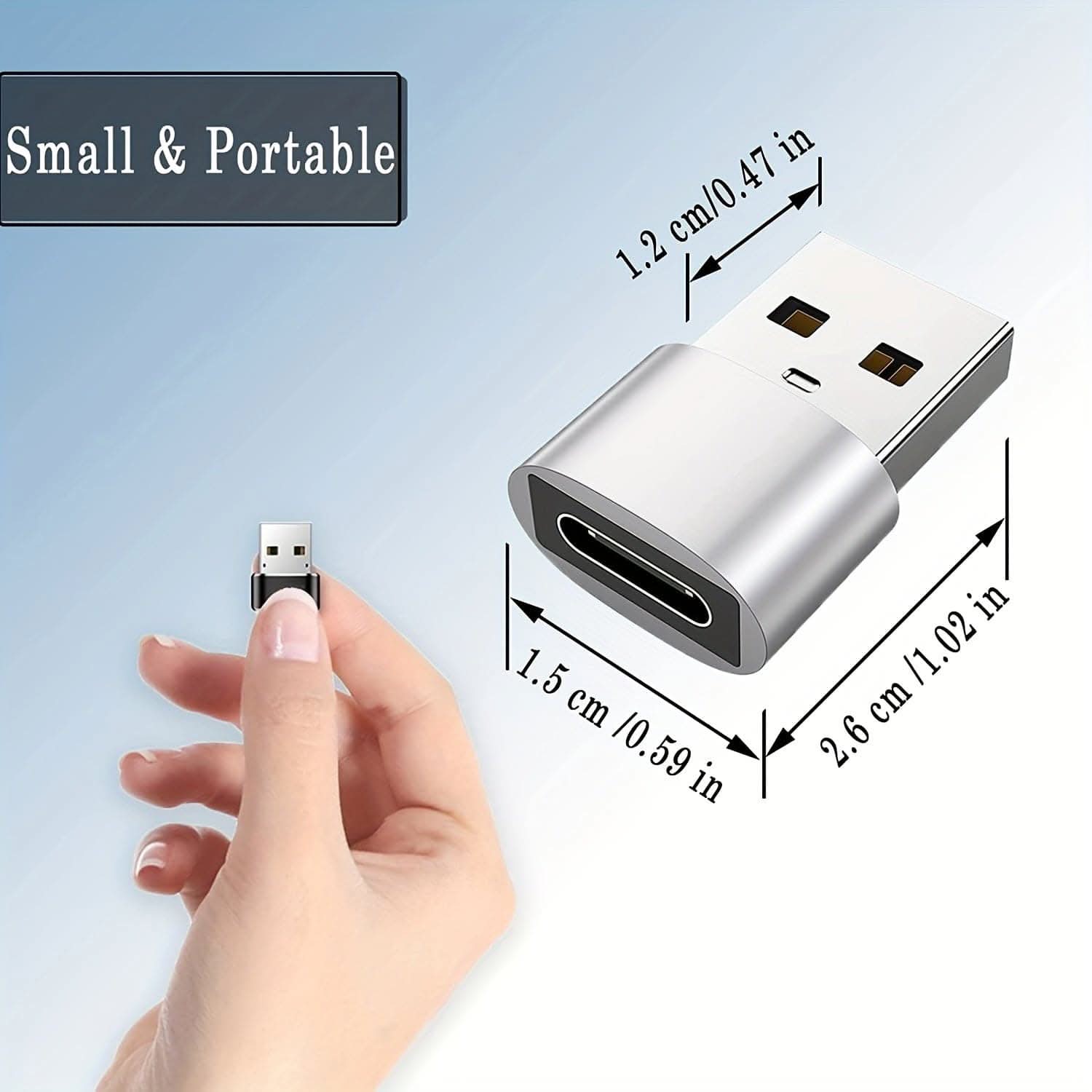 4pcs USB to USB-C Adapter