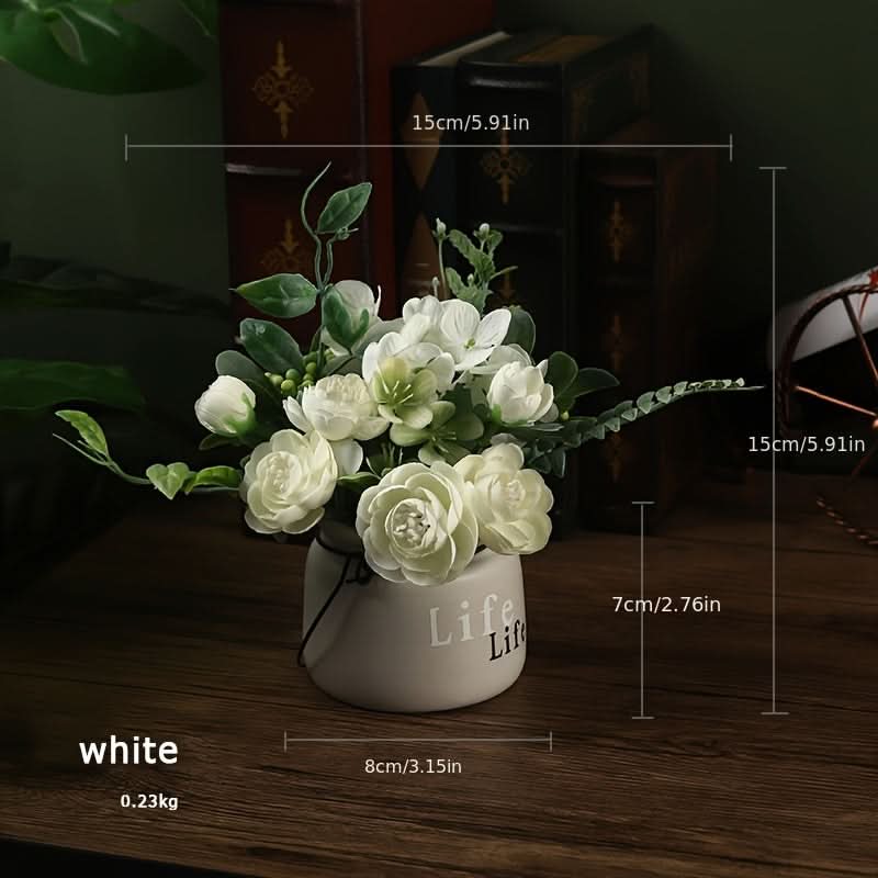 Nordic Inspired Hydrangea Ceramic Potted Artificial Flower