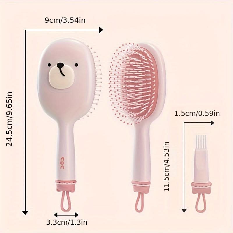 2pcs Cute Cartoon Scalp Massage Hairbrush