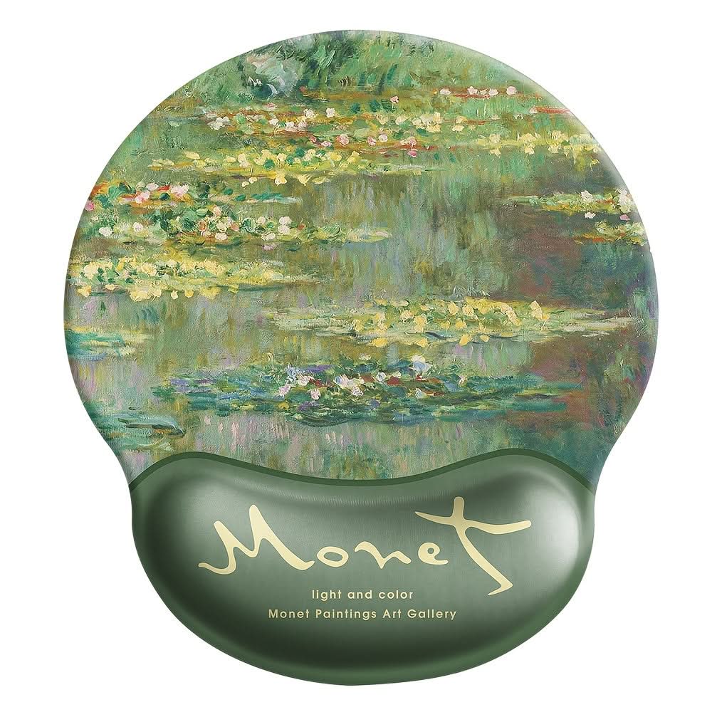 Oil Painting Water Lily Mouse Pad with Wrist Support